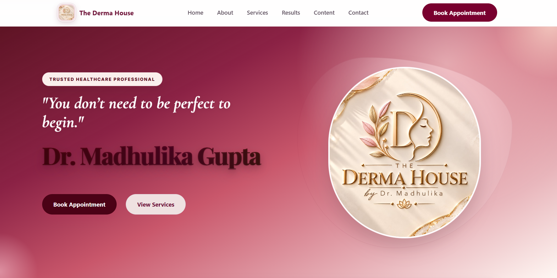 The Derma House Website
